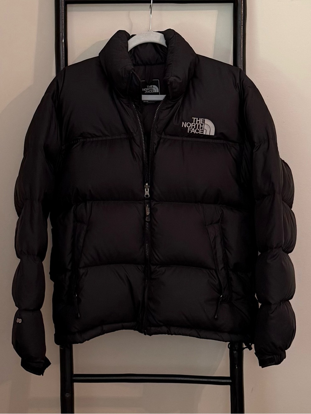 North Face Mens Vintage 96 Retro Nuptse 700 Down Small Puffer Jacket Coat Black - Picture 2 of 16